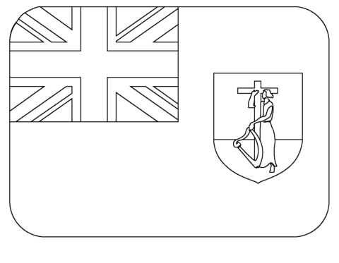 Flag of montserrat emoji coloring page free printable coloring pages