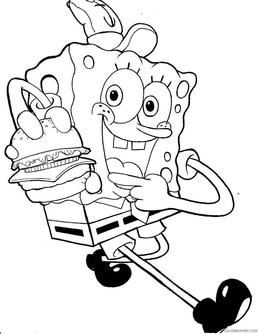 Spongebob krabby patty coloring pages â through the thousand photographs on