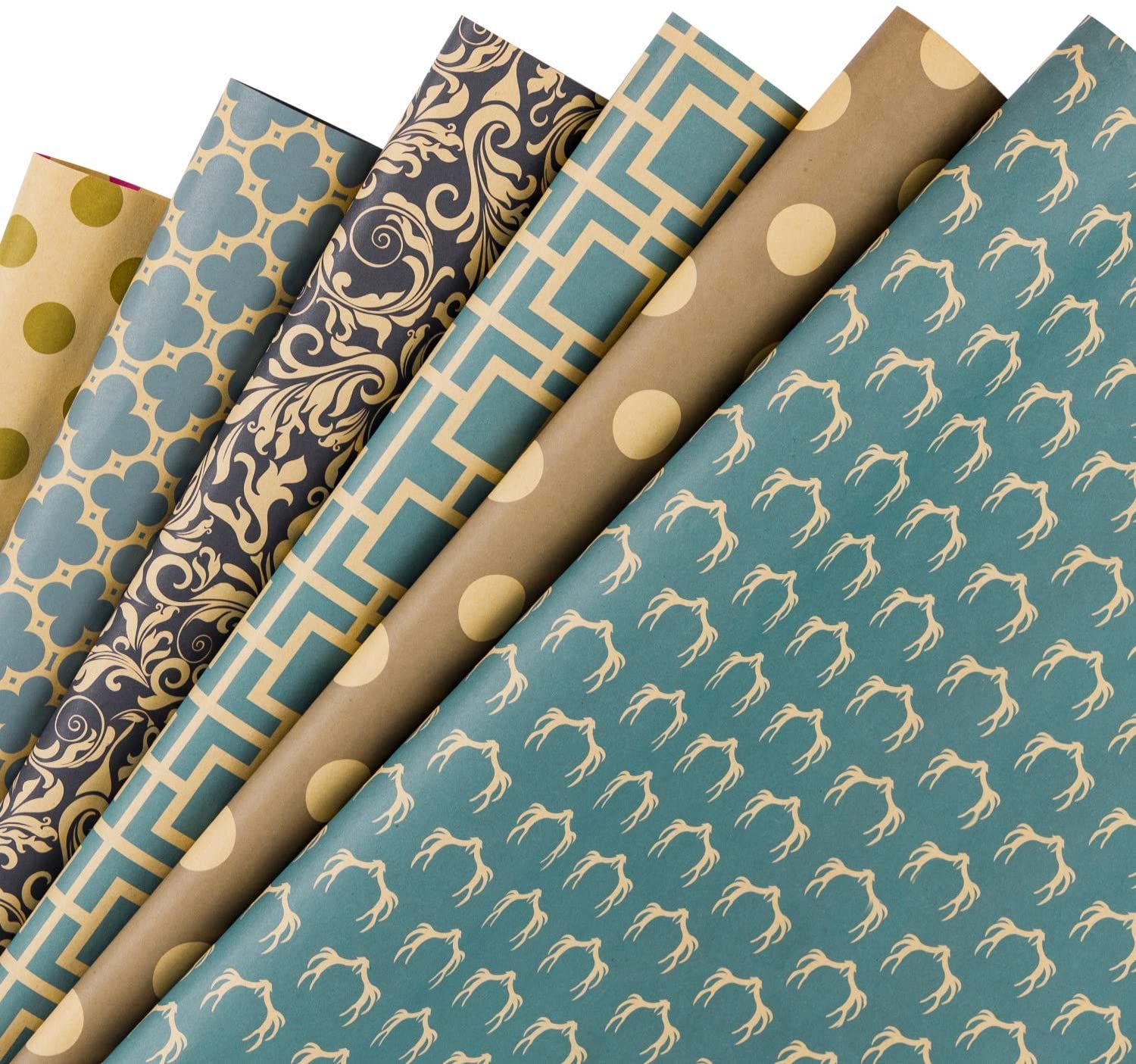 Ruspepa reversible kraft wrapping paper sheet