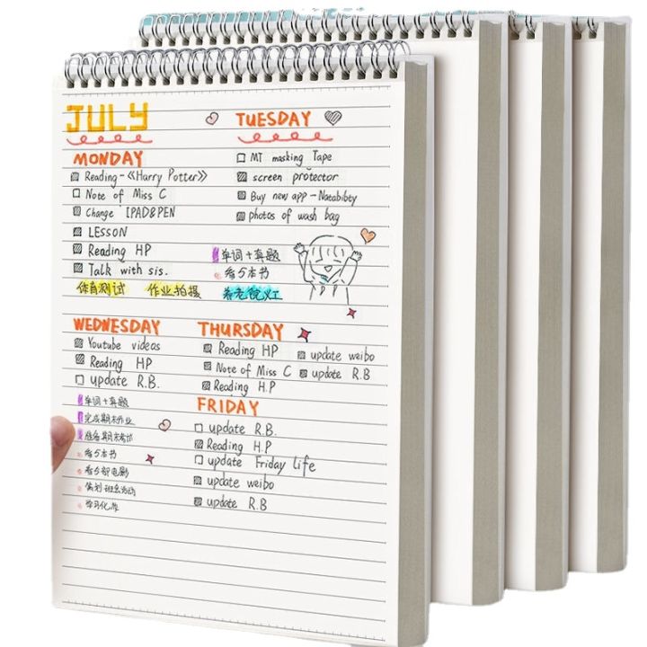Kraft paper a b upturn notebook school supplies drawing sketch notebooks blank dotted line grid page planner diary notepad