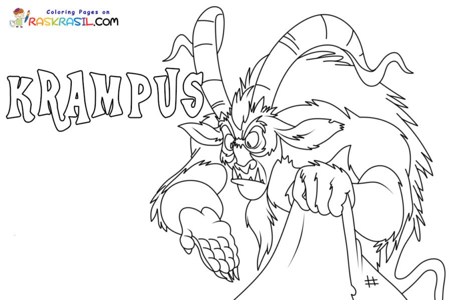 Christmas krampus coloring pages printable for free download