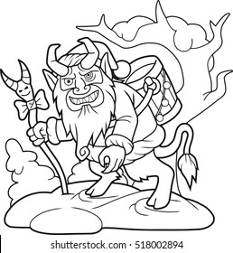 Krampus stock vector royalty free