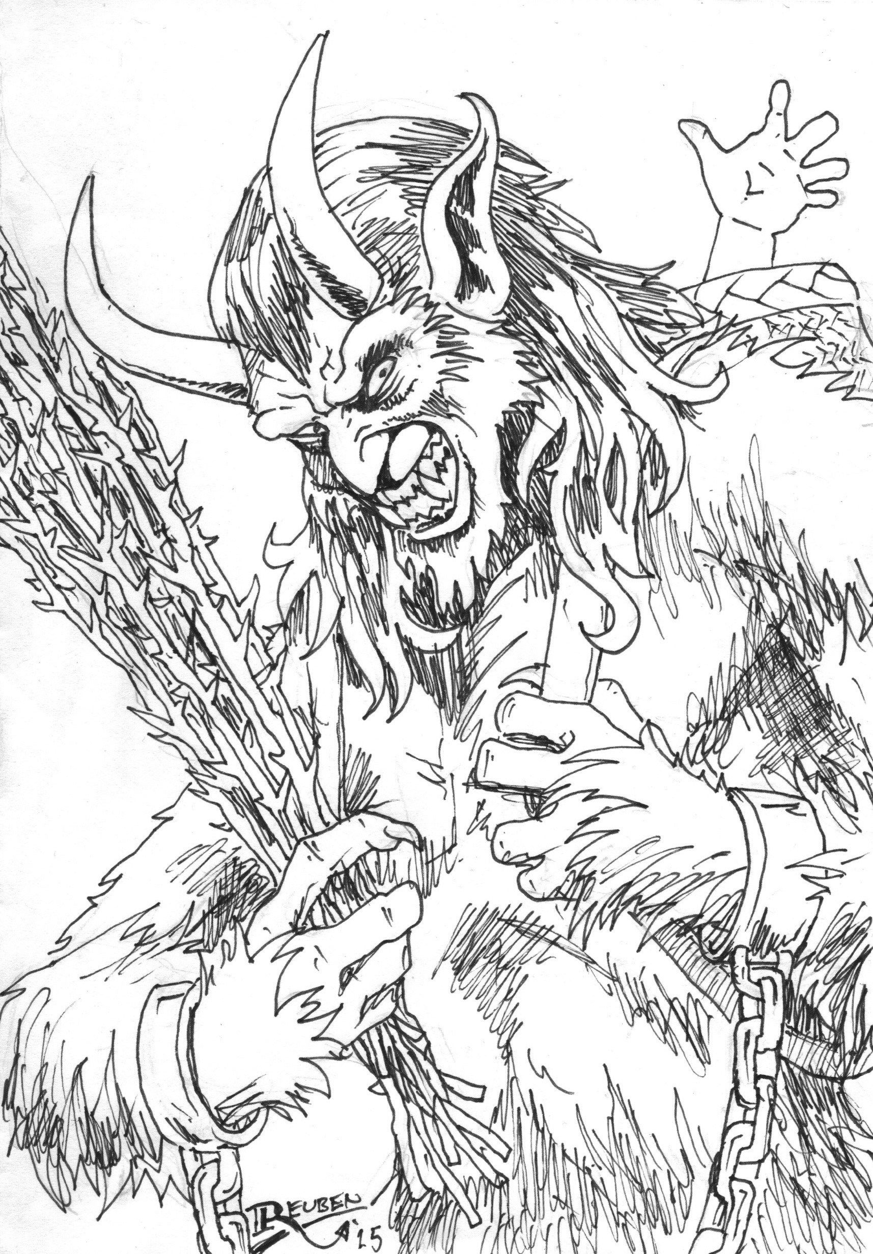 Krampus coloring pages ideas krampus coloring pages creepy christmas