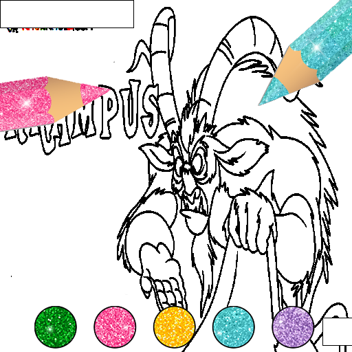 Krampus colouring book games