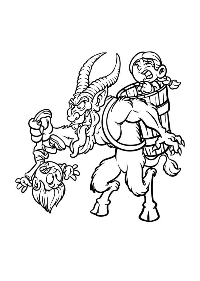Christmas krampus coloring pages printable for free download