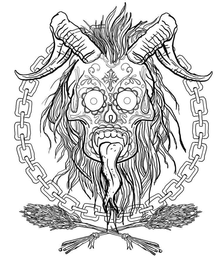Christmas krampus coloring pages printable for free download