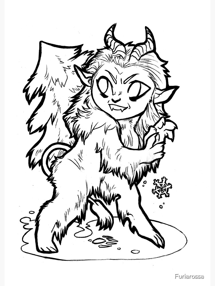 Chibi myth krampus sticker for sale by furiarossa