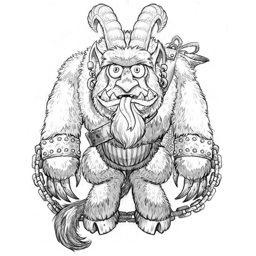 Christmas krampus coloring pages printable for free download
