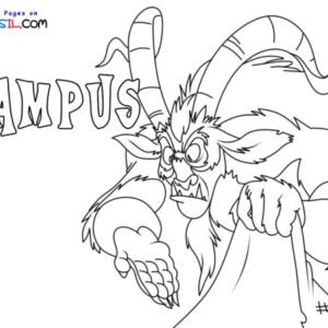 Christmas krampus coloring pages printable for free download