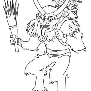 Christmas krampus coloring pages printable for free download