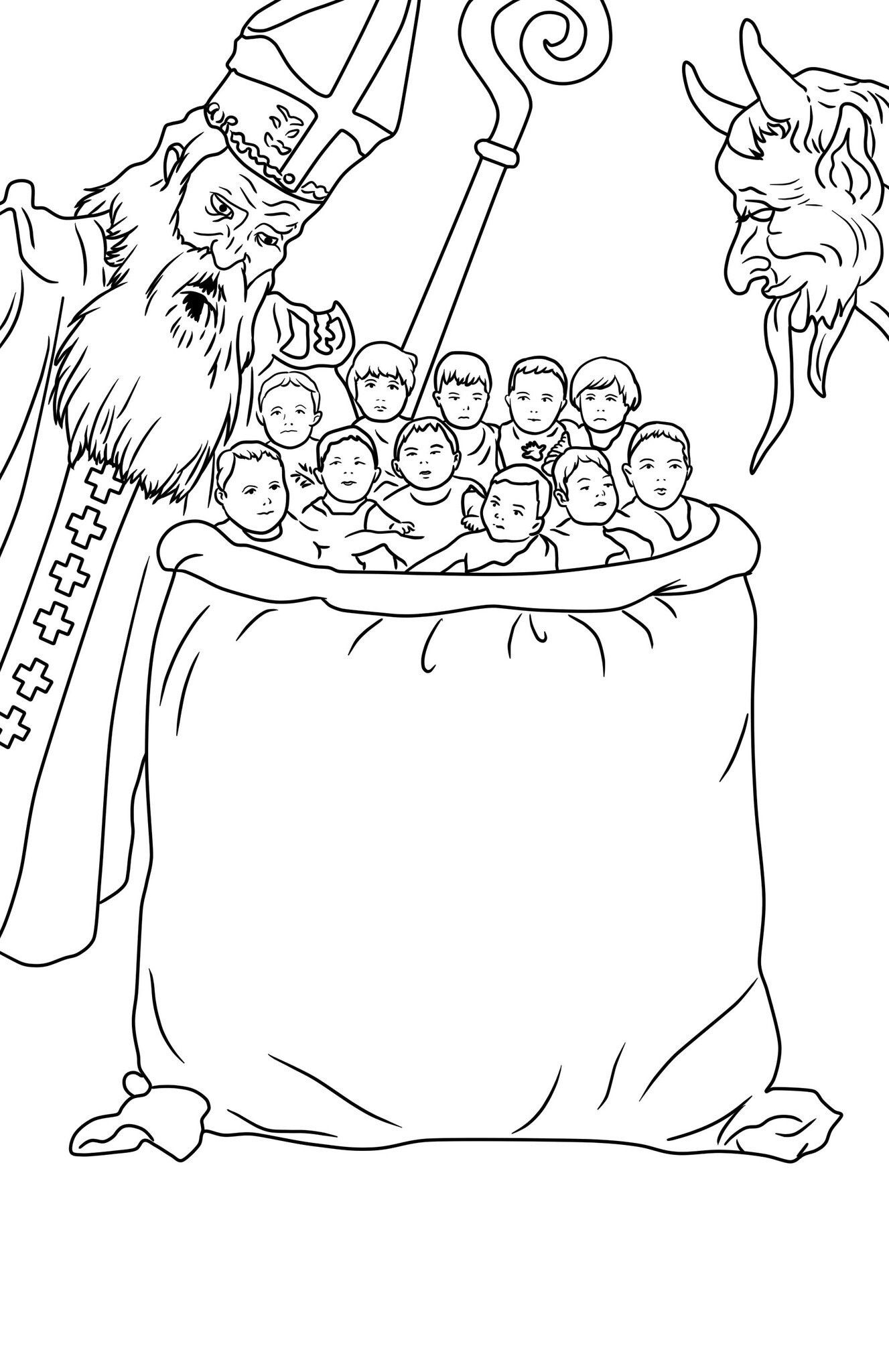 Krampus christmas fairytale coloring books halloween coloring pages krampus