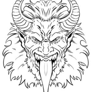 Christmas krampus coloring pages printable for free download