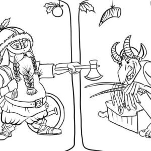 Christmas krampus coloring pages printable for free download