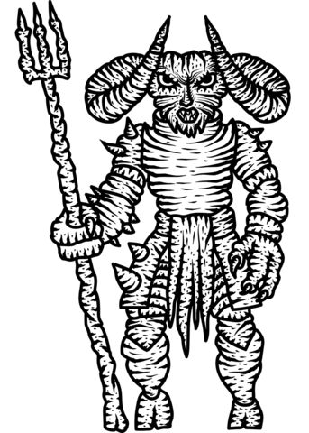 Demon coloring page free printable coloring pages