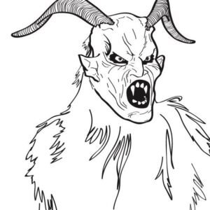 Christmas krampus coloring pages printable for free download