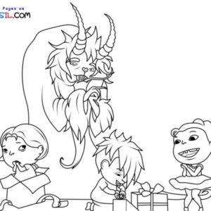 Christmas krampus coloring pages printable for free download