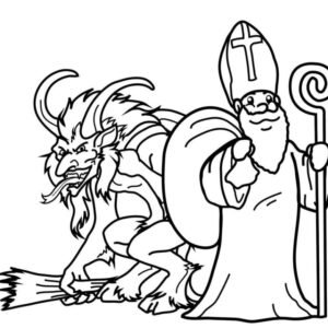 Christmas krampus coloring pages printable for free download