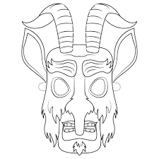 Krampus mask coloring page free printable coloring pages coloring pages free coloring pages halloween masks