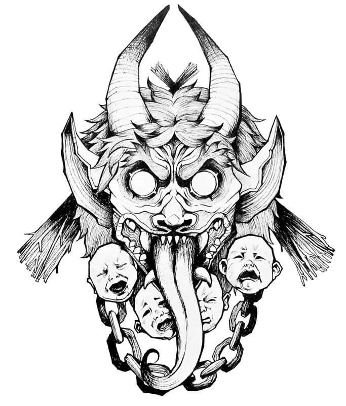 Christmas krampus coloring pages printable for free download