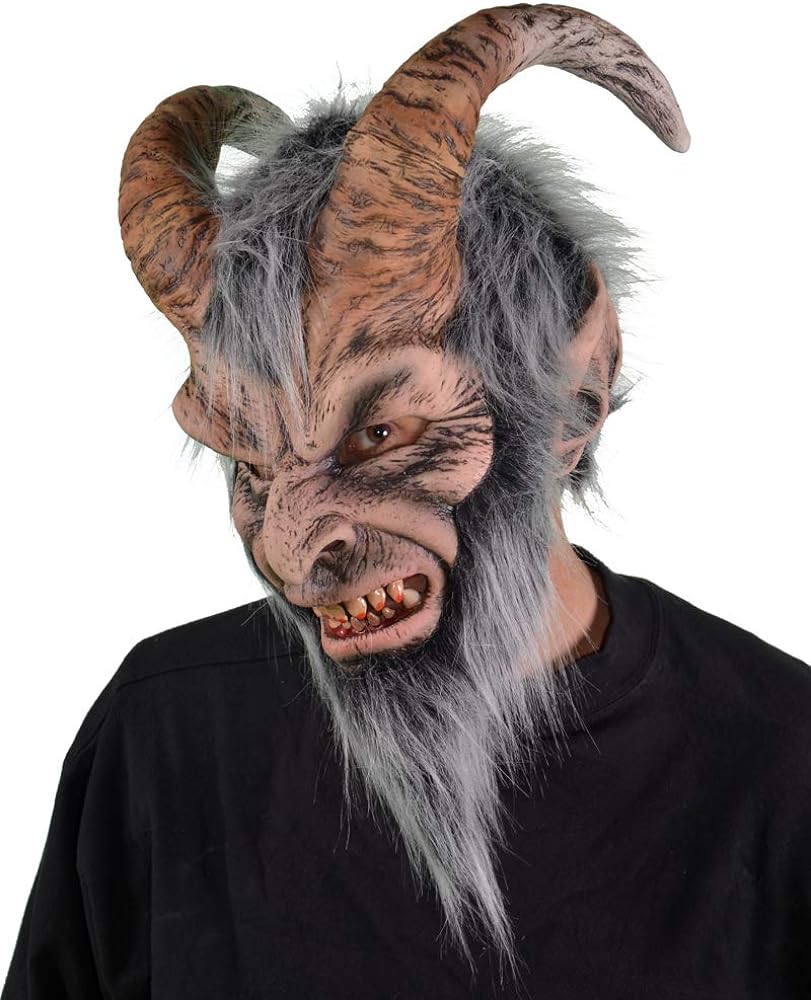Zagone krampus mask horned devil demon monster creature clothing shoes jewelry