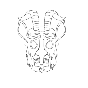 Halloween masks coloring pages printable for free download