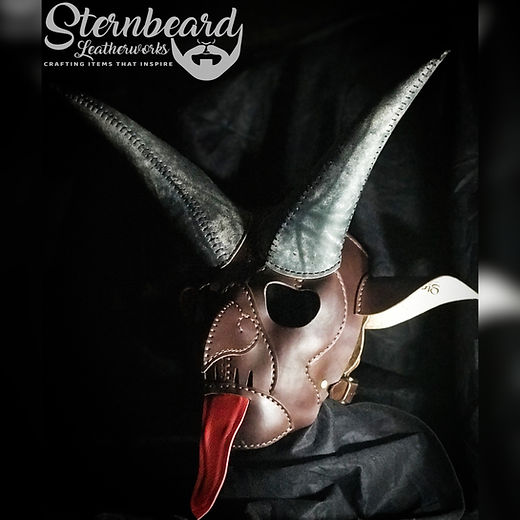 Krampus mask sternbeard leather