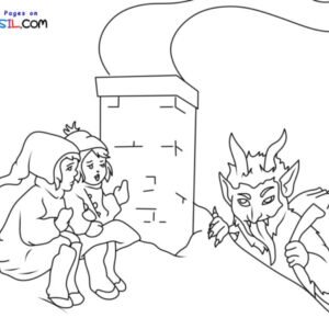 Christmas krampus coloring pages printable for free download