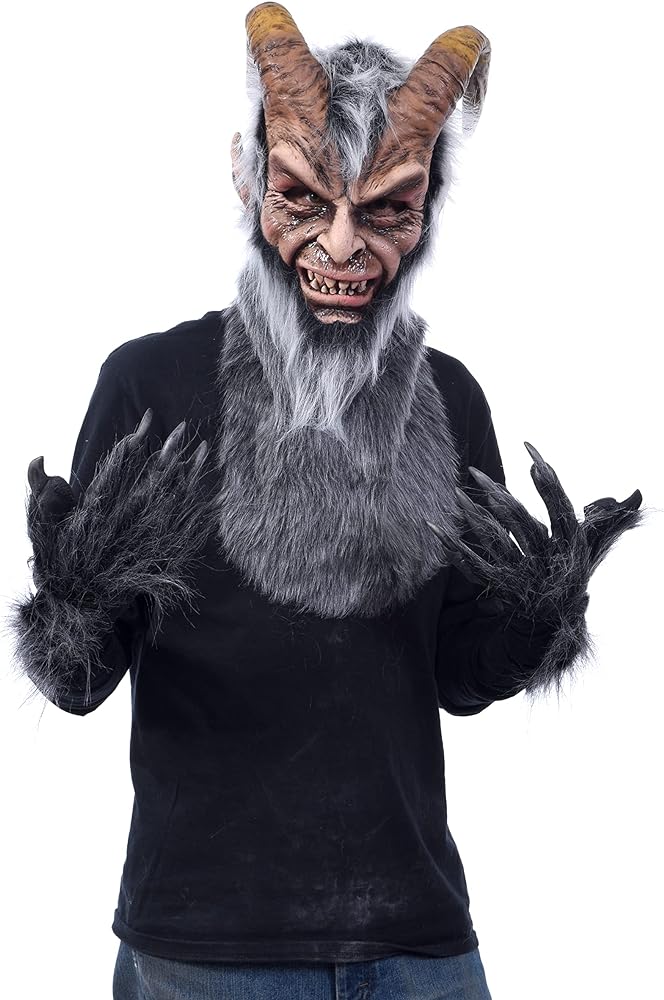 Zagone studios mens krampus costume kit black one size clothing shoes jewelry
