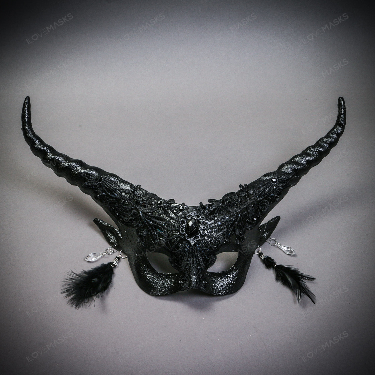 Krampus horn lace animal devil women mask