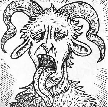 Pin by briana boyer on krampus coloring pages coloring pages female sketch horror
