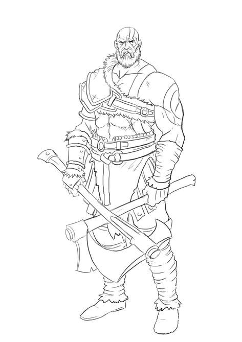 Pin on dibujos de kratos