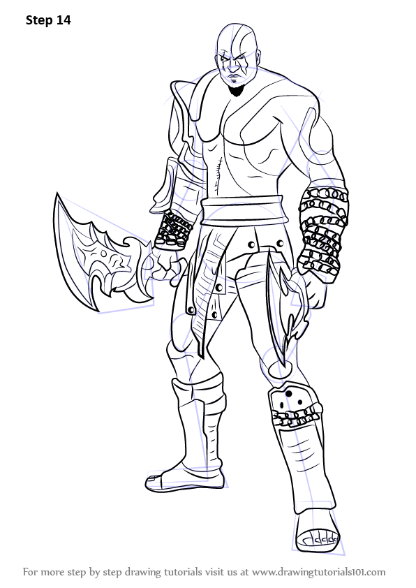 How to draw kratos from god of war god of war step by step