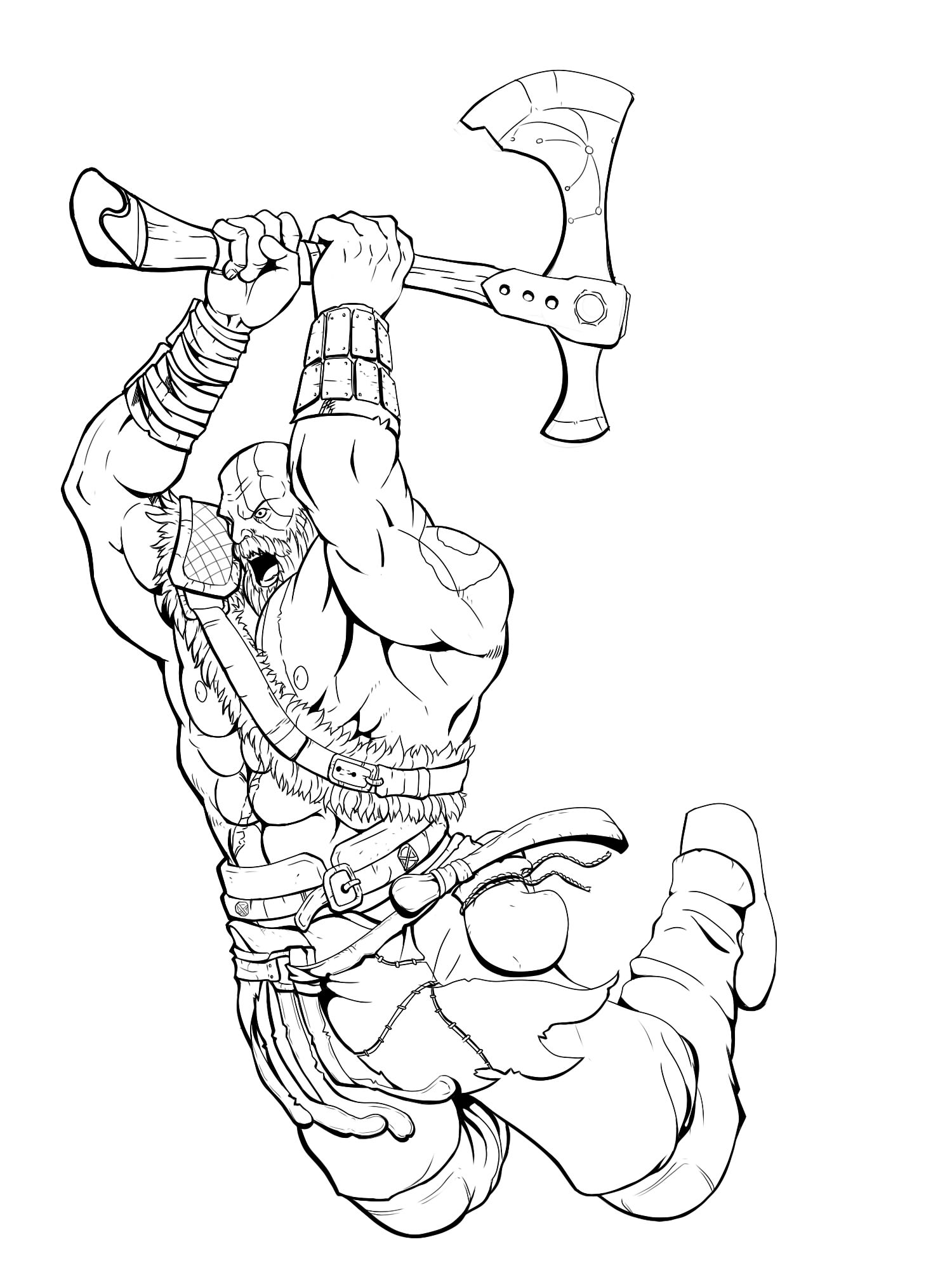 Gaboori on x next on my lineart training heres kratos i thought this one went a lot smoother than the last one httpstcotfjwwgtv x