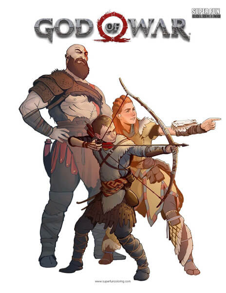 God of war coloring page