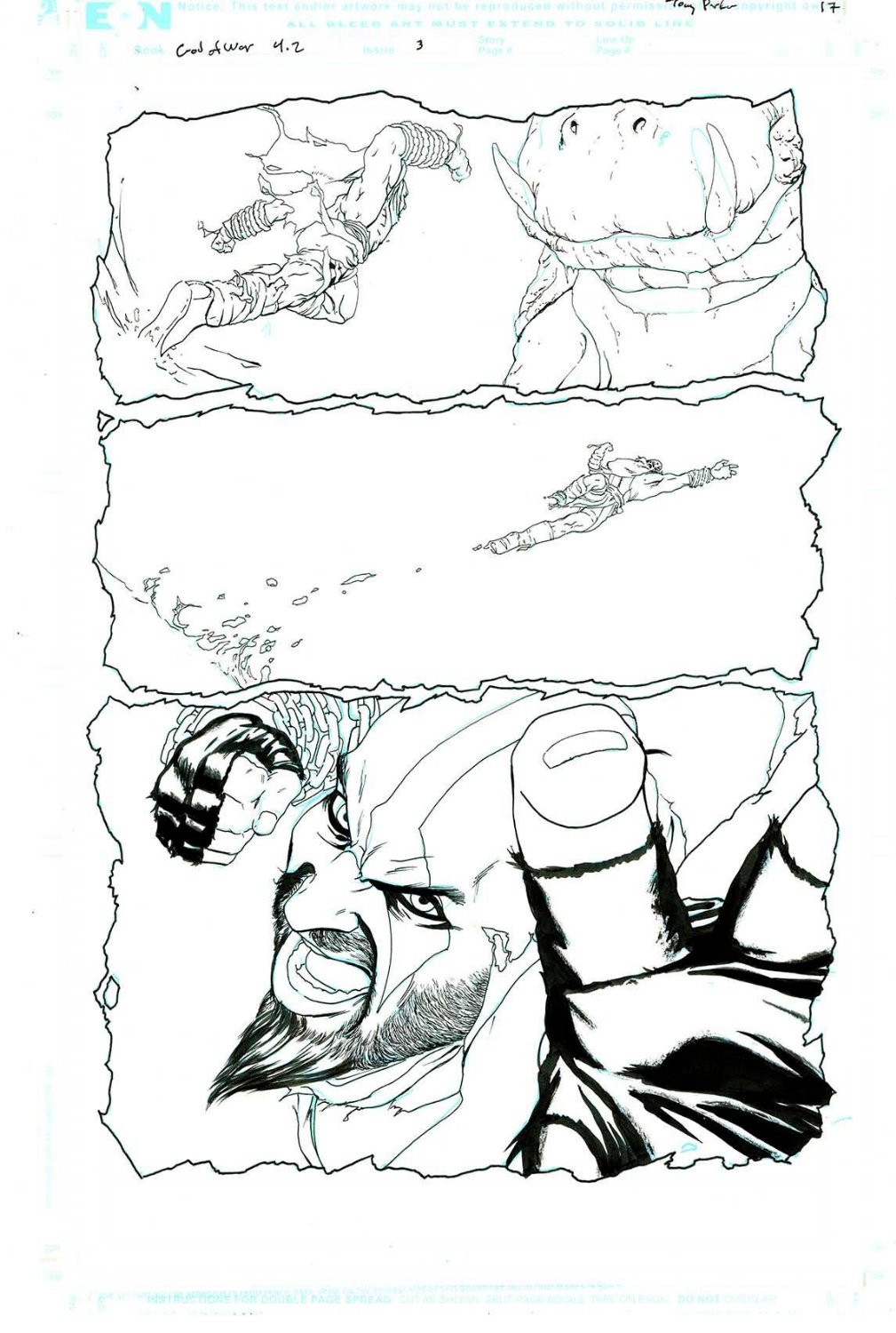 God of war fallen god pg kratos dark horse by tony parker