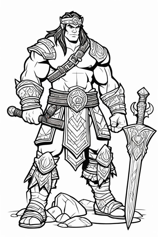 Shaman lineart