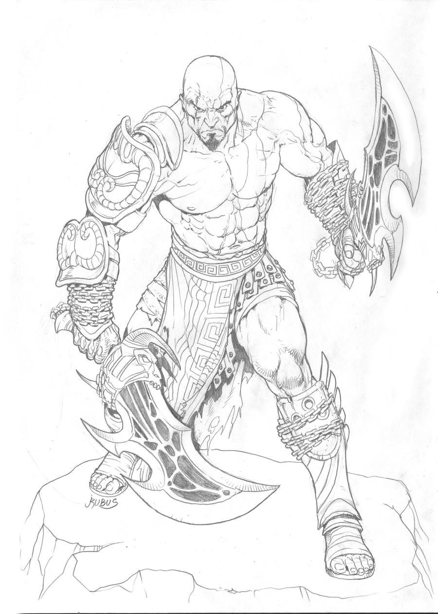 Kratos pencils by rubusthebarbarian on