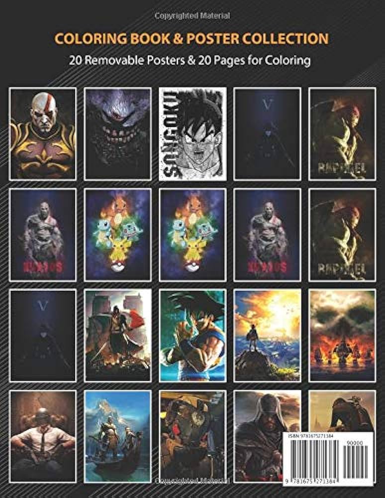 Coloring book poster collection movies and games inspired kratos from god of war ii check out for more similar anime manga coloring moviesvl coloring moviesvl libri
