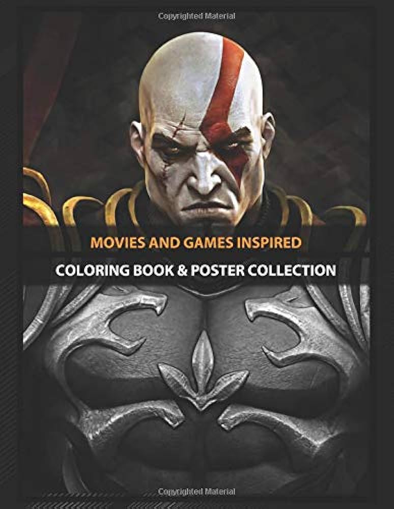 Coloring book poster collection movies and games inspired kratos from god of war ii check out for more similar anime manga coloring moviesvl coloring moviesvl libri