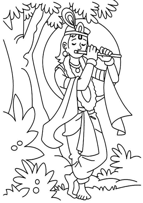 Coloring pages printable bal krishna coloring pages for kids