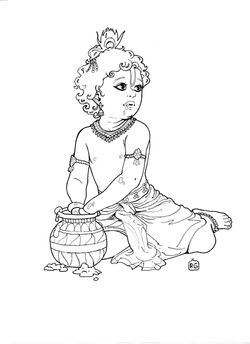 Colouring pages radhe gendron