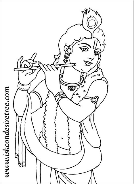 Colouring krishna poster