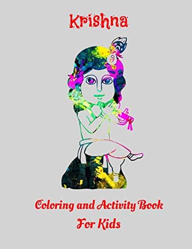 Krishna coloring and activity book for kids cute krishna coloring pages x size glossy cover finish krishna my books