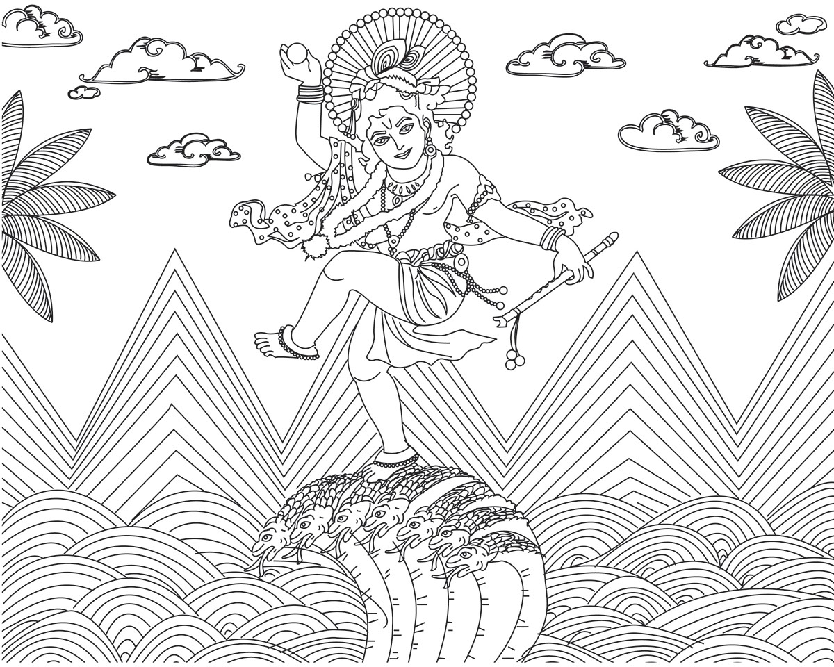 Krishna coloring book
