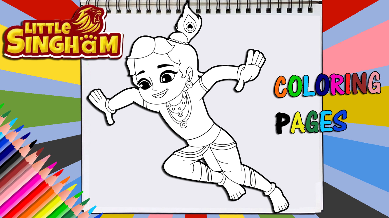 Little krishna coloring page by playhouse on