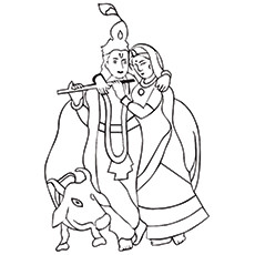Wonderful lord krishna coloring pages for toddlers