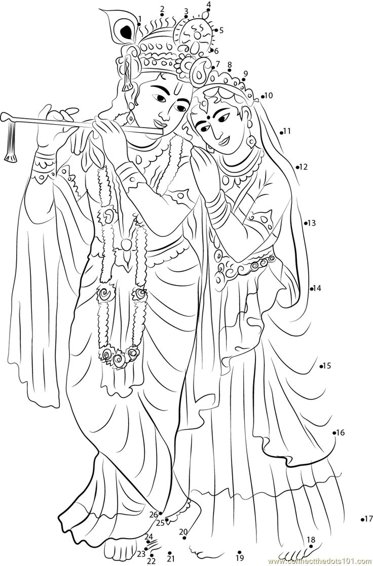 Radha krishna connect the dots worksheet krishna drawg art drawgs sketches simple krishna art