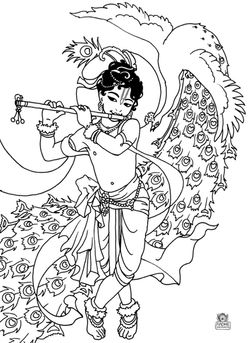 Colouring pages radhe gendron