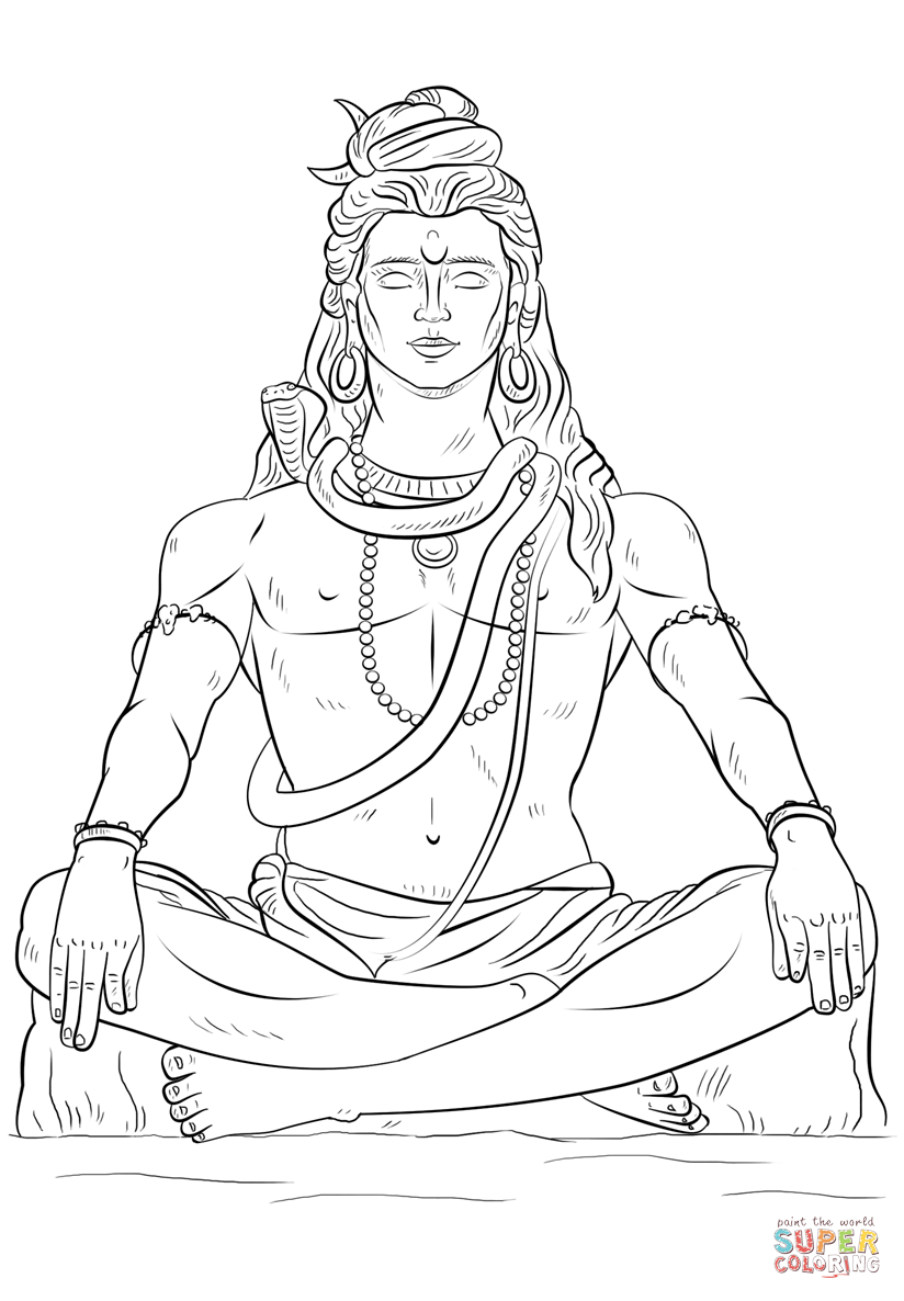 Lord shiva coloring page free printable coloring pages