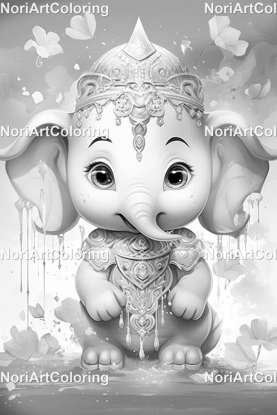 Baby buddha lord ganesh lord krishna lord hanuman goddess durga grayscale coloring pages printable adult coloring pages printable pdf